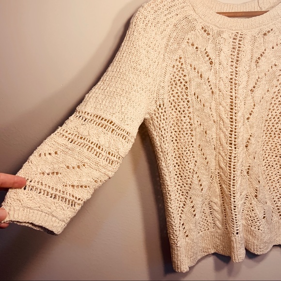 Lucky Brand Mixed Stitch Ivy Sweater Medium - Picture 2 of 8